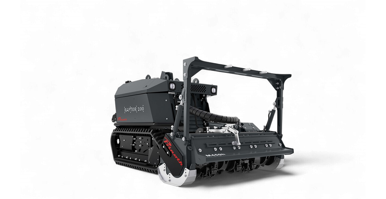 リモコン操作式マルチングキャリア ラプトル100 - Prinoth